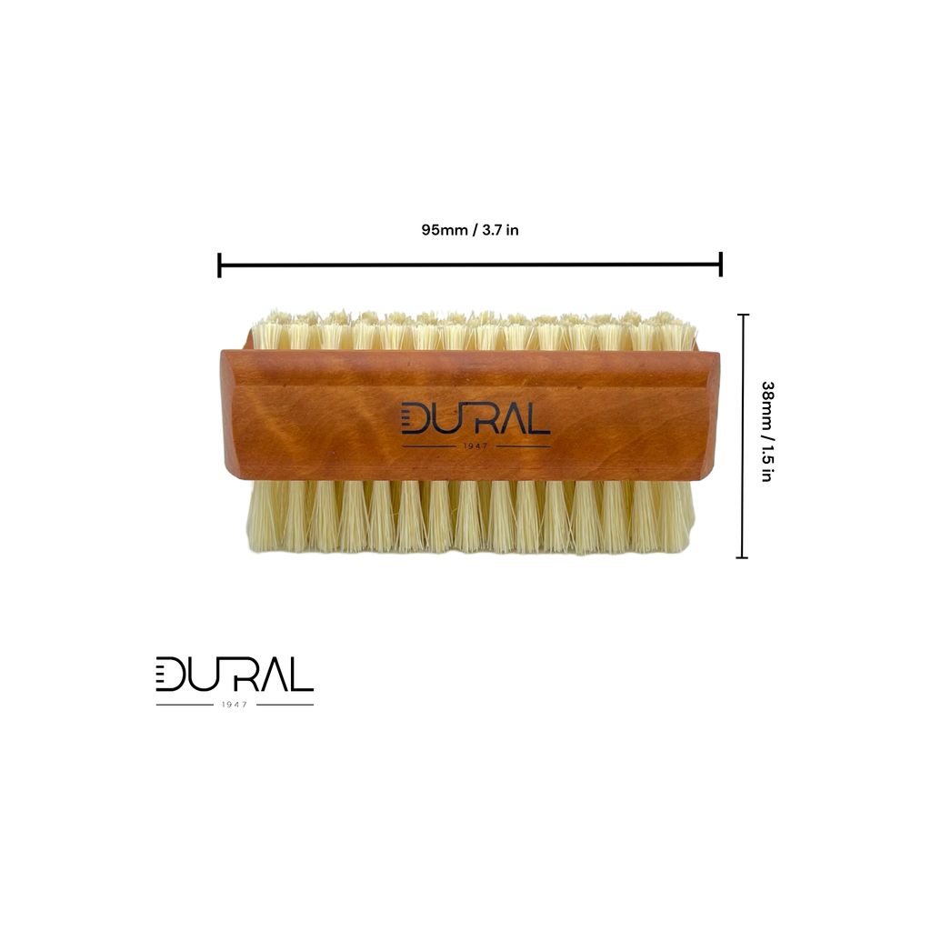 Dural Pear Wood Hand & Nails Brush With Pure Natural Bristles - 4/6 Rows
