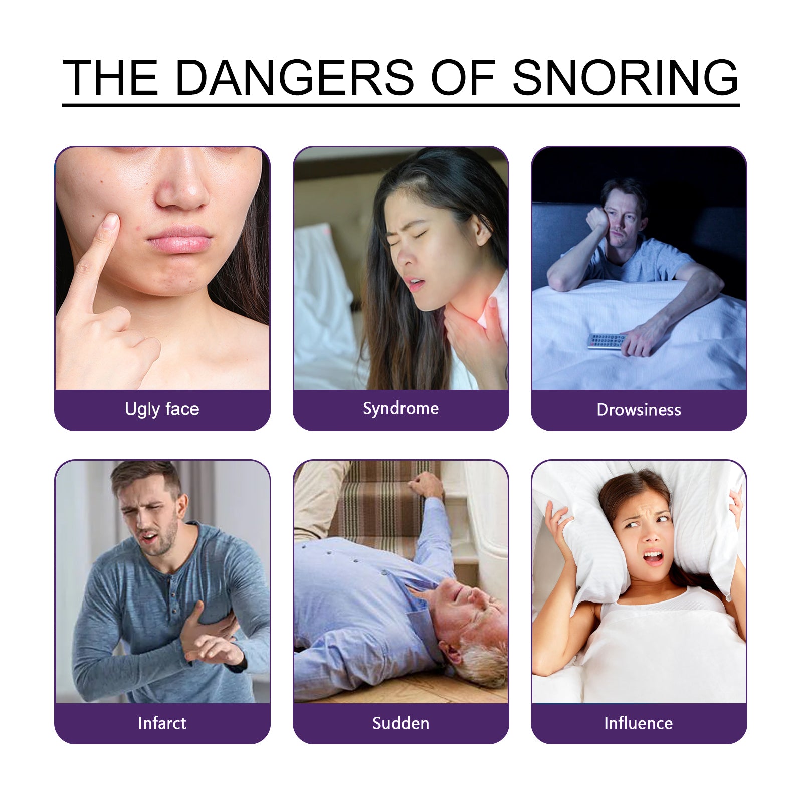 Sleep Anti-Snoring Tape, Open Mouth Breathing Physical Expansion Pamper Sleep Anti-Snoring Patch