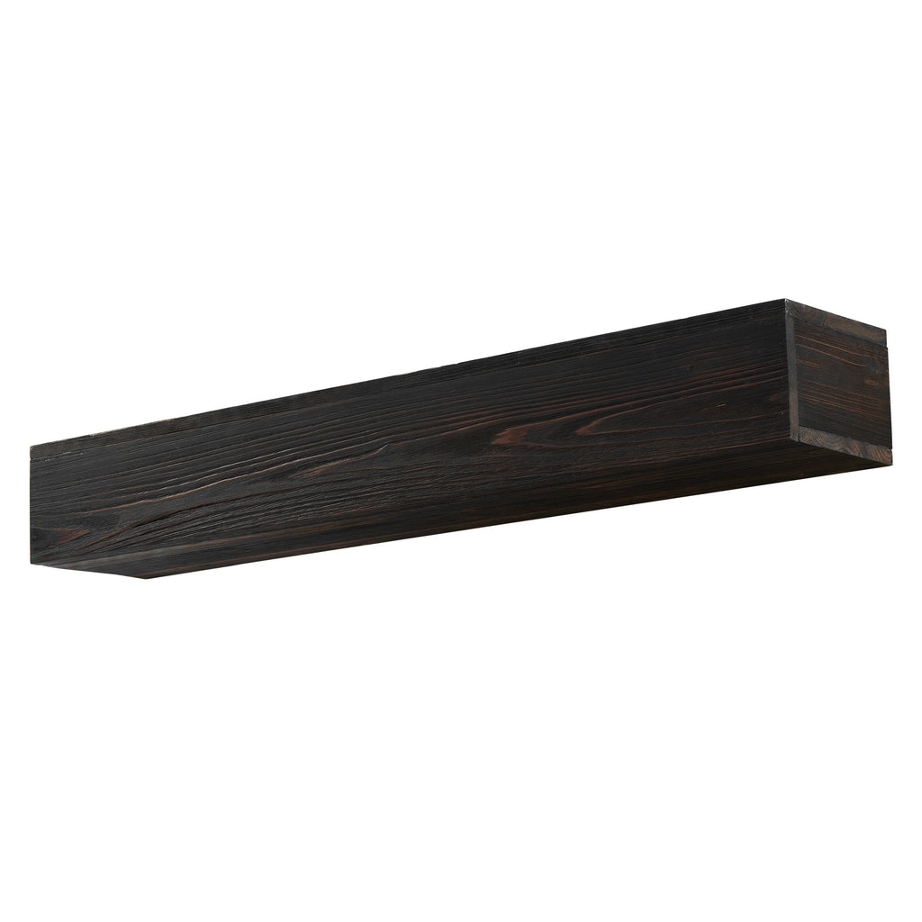 72" Rustic Wood Fireplace Mantel,Wall-Mounted & Floating Shelf for Home Decor Espresso