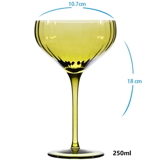 4/2/1Pcs Creative French Medieval Red Wine Glass Hand Blown Margarita Cocktail Goblet Glass Cup Dense Edges Vintage Flower Bloom
