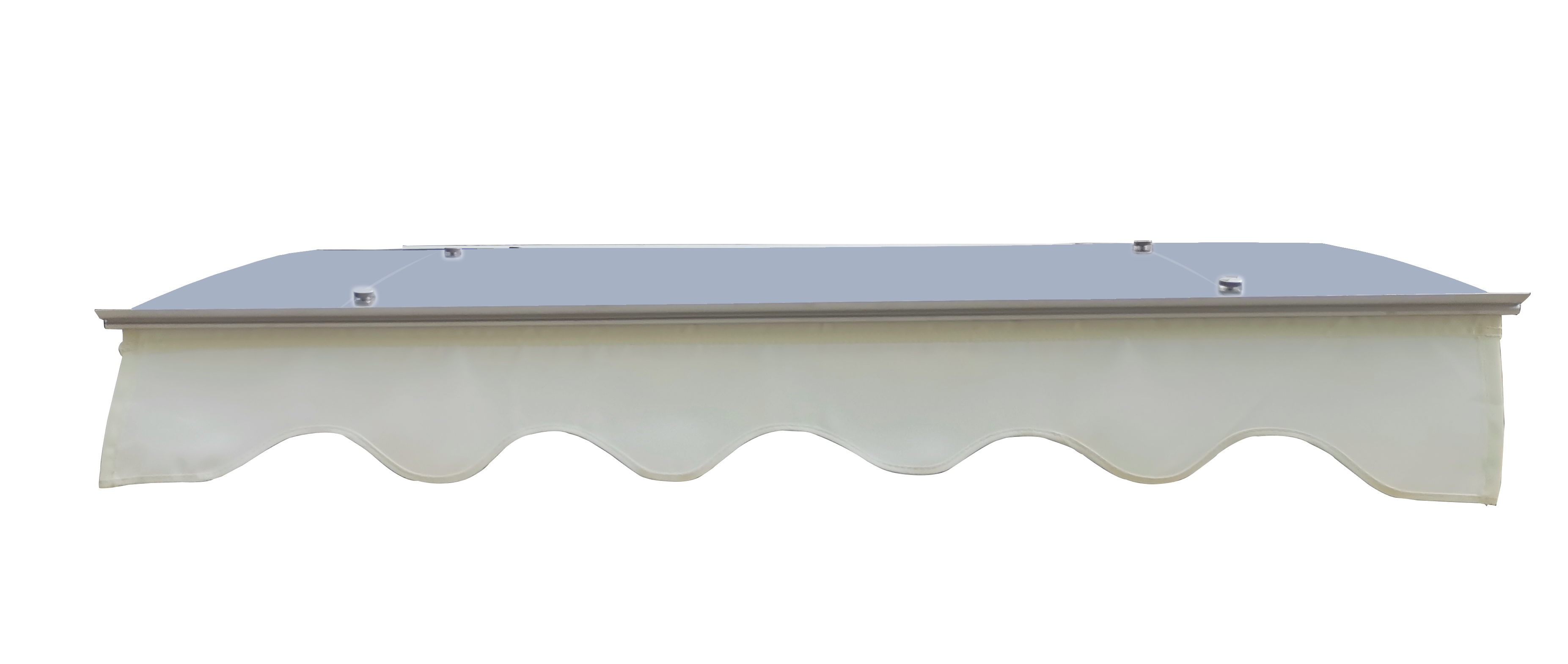 GarLUGH DA4734W Series Door Window Awning Made of 0.137 Inch Thick Crystal Solid Polycarbonate Sheet in size of 47" Wide x 34"