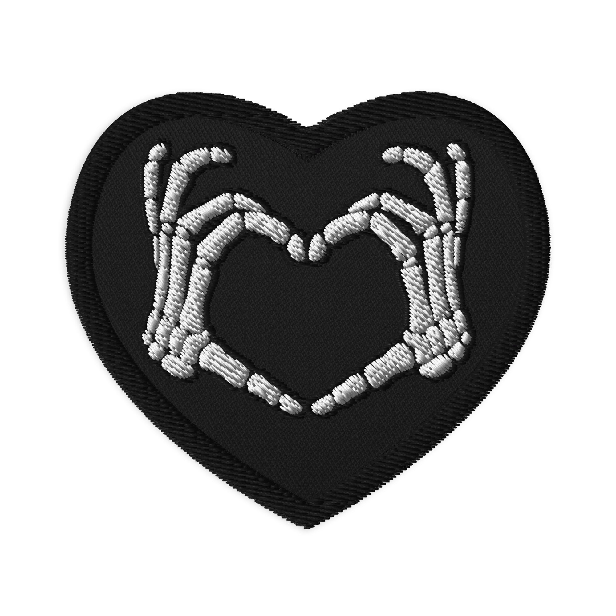 Skeleton Heart Iron-On Embroidered EDM Festival Patches