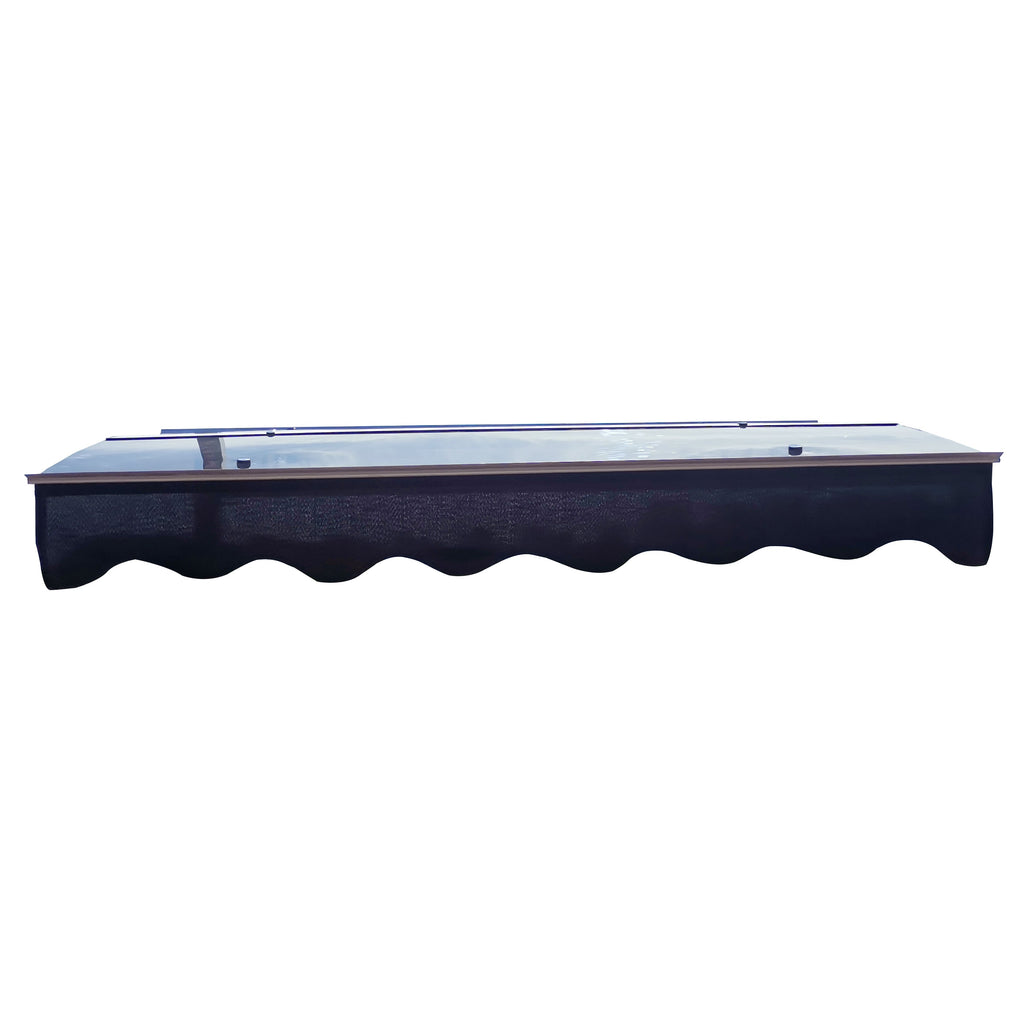 DA5934W Series Door Window Awning Canopy Made of 0.137 Inch Thick Crystal Solid Polycarbonate Sheet in size of 59" Wide x 34"