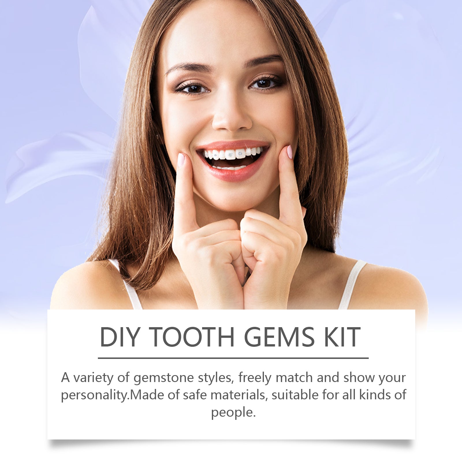 Dental Beauty Set Diy Fashion Dental Decoration Drill Personality Sparkle Light Up Smile Style