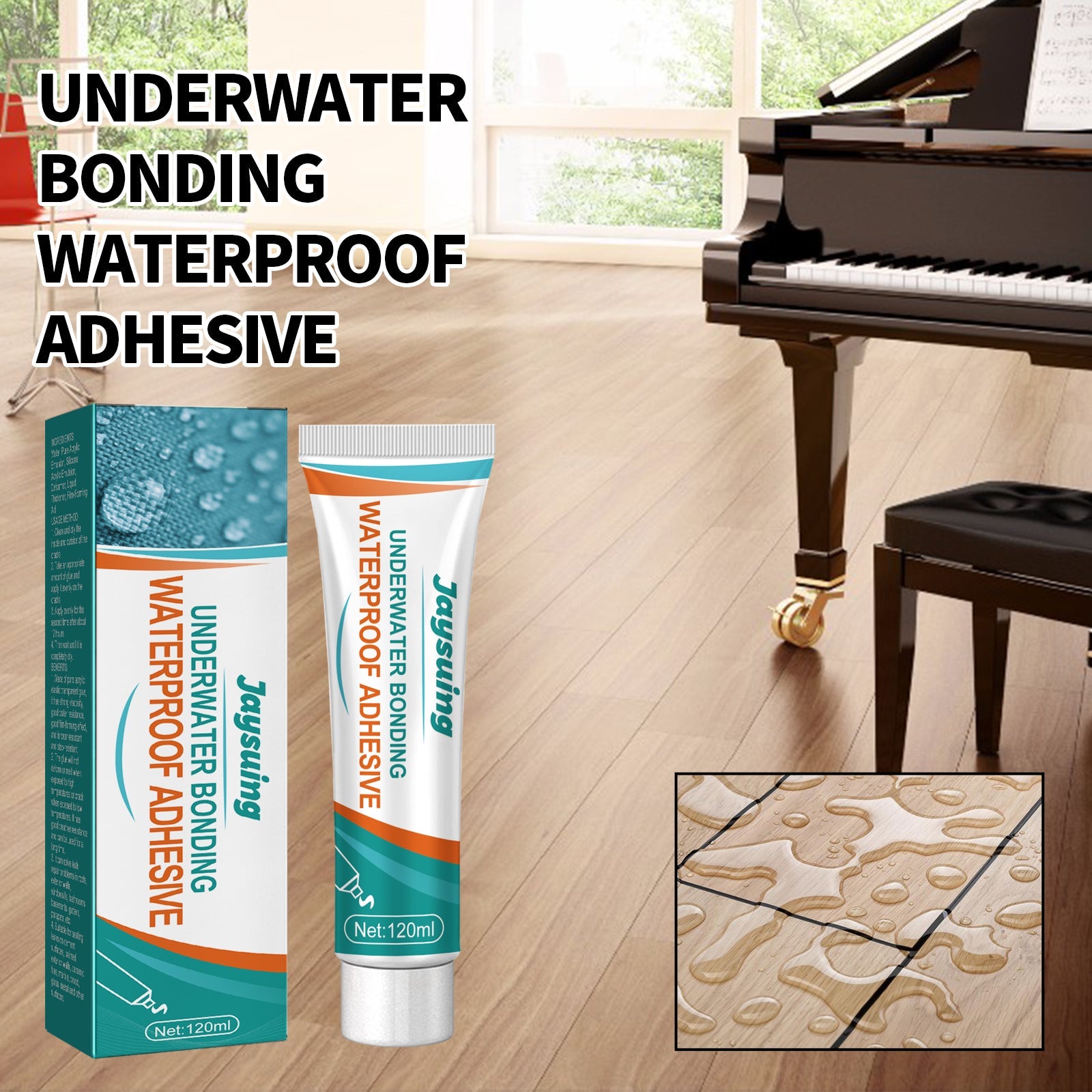 Underwater Bonding Waterproof Glue, Aquarium Glass Wooden Bucket Sewer Pipes Leakproof Waterproof Sealant