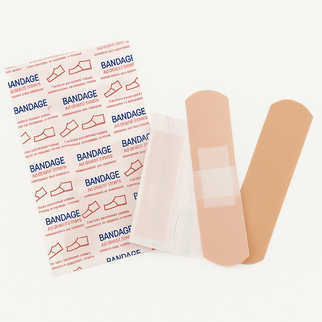 100 Piece Waterproof Adhesive Bandages – Breathable Hemostatic First Aid Strips