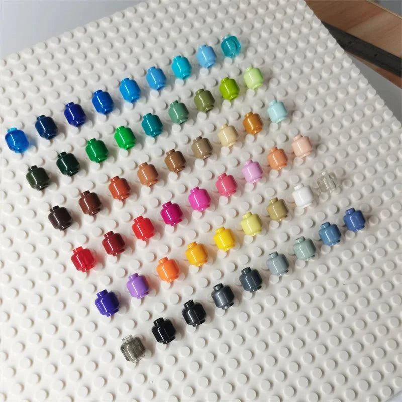 100pcs DIY MOC Building Block Heads