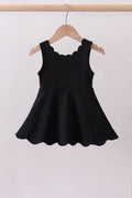 Black scalloped active  mom&me dress