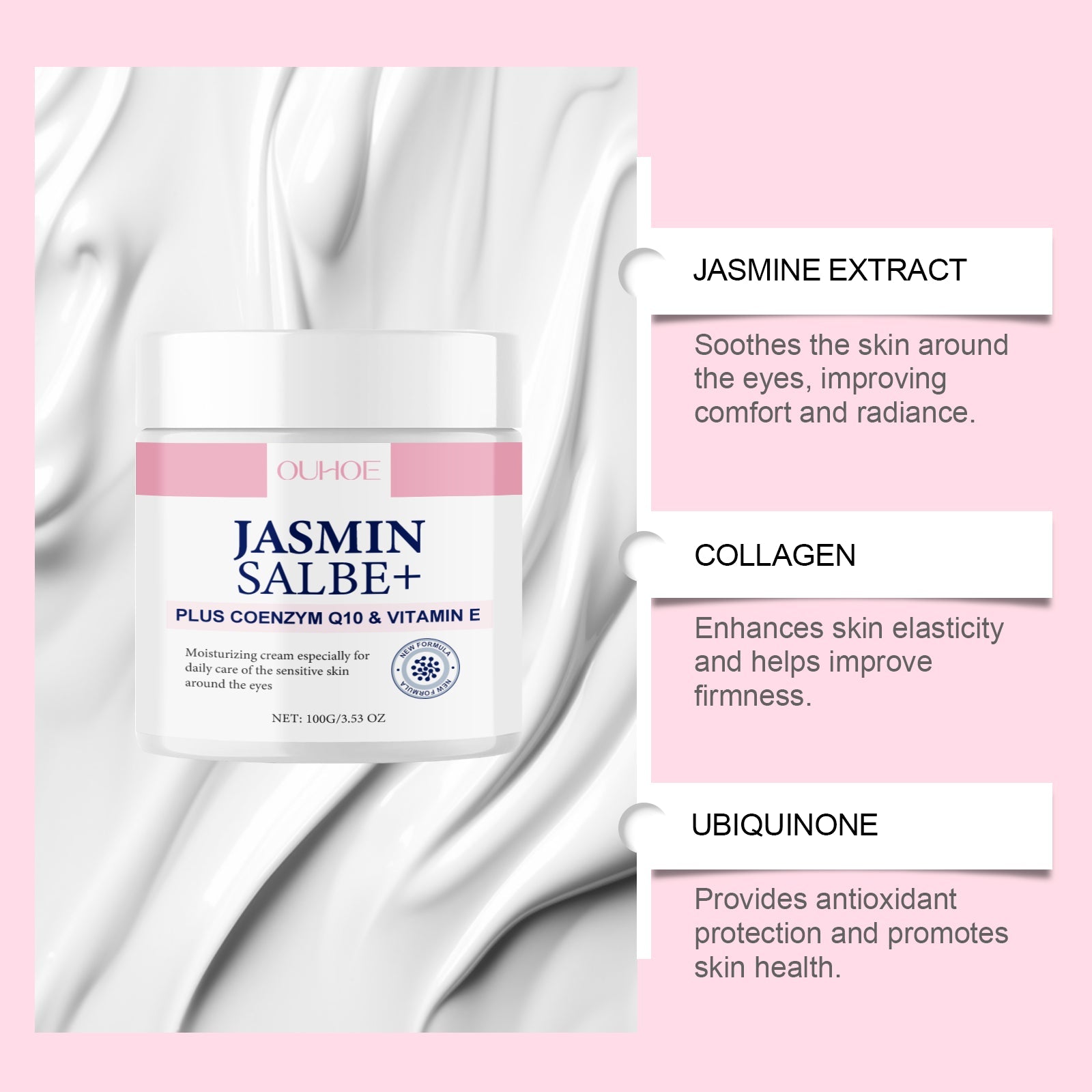 Collagen Eye Cream, Moisturizes Skin Around Eyes, Reduces Dry Lines, Moisturizes And Soften Eyes