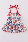 Bow print mom&me top