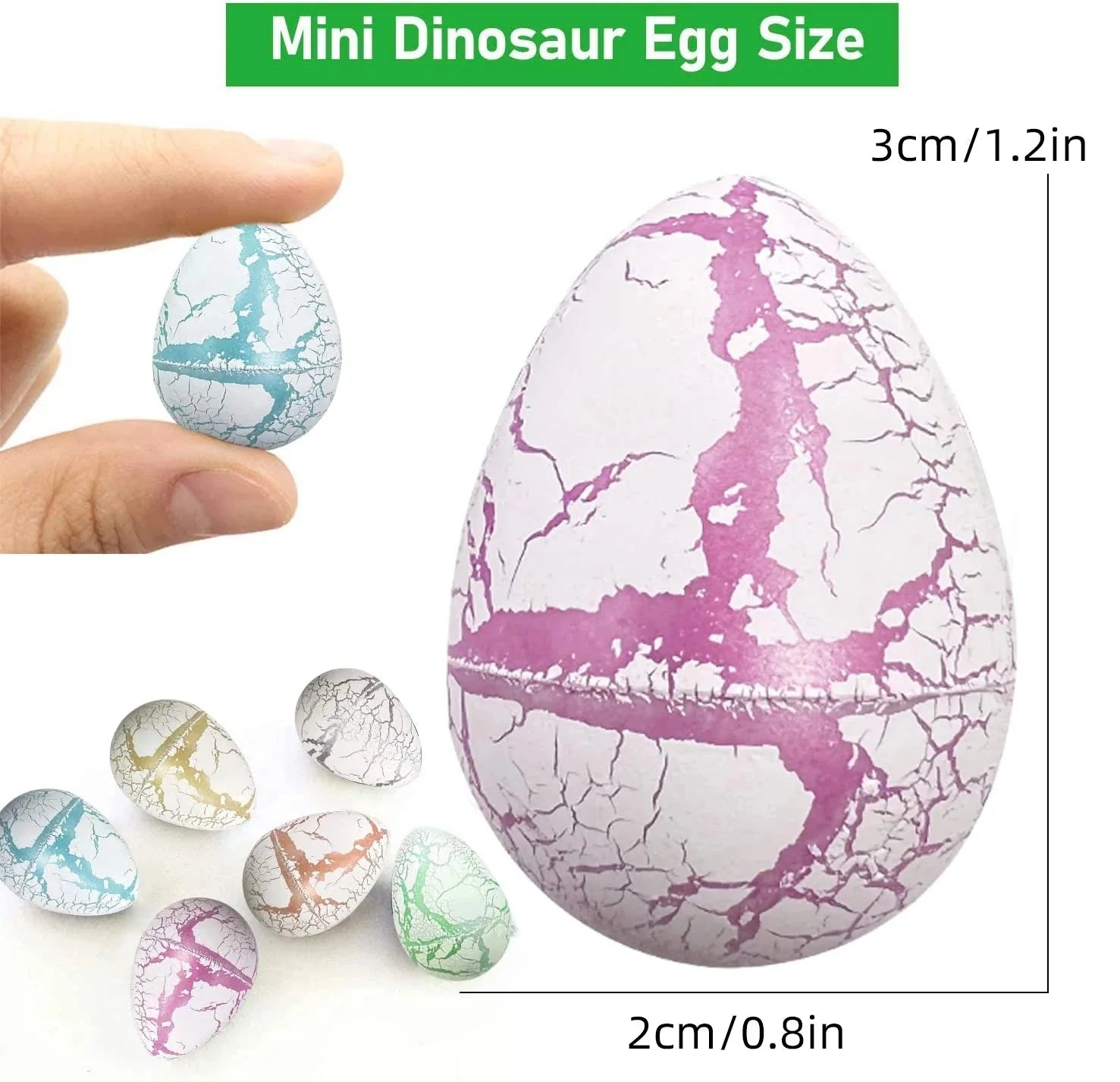 12PCS Dinosaur Eggs – Grow in Water Hatching Science Kit