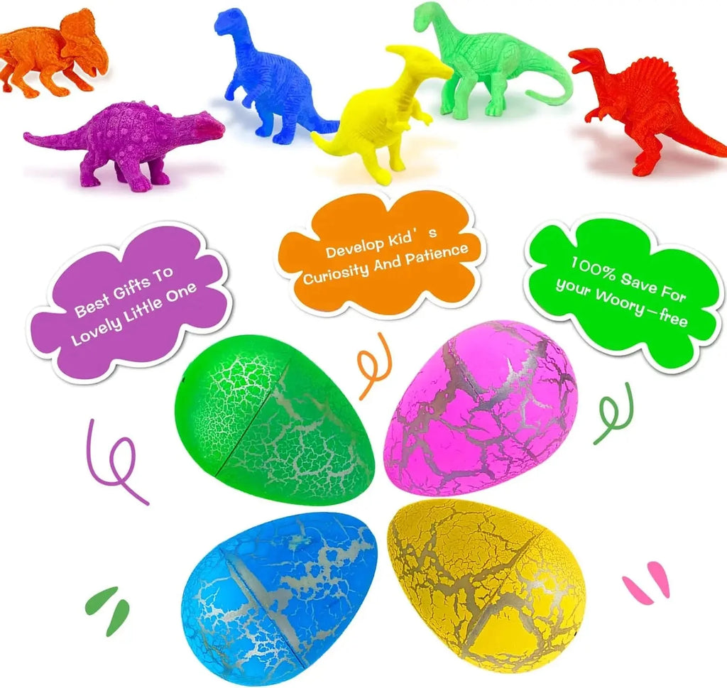 12PCS Dinosaur Eggs – Grow in Water Hatching Science Kit