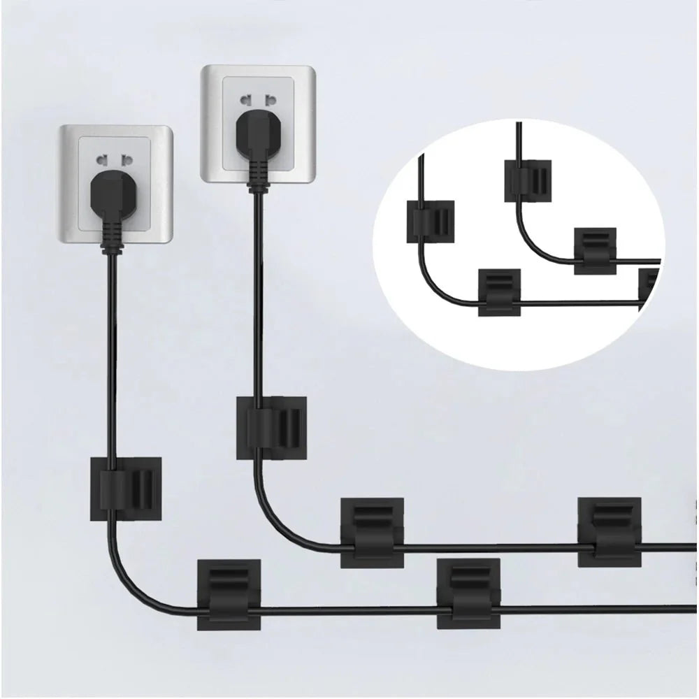 146-Piece Cable Organizer Set | Cord Management Kit with Adhesive Clips and Cable Sleeves