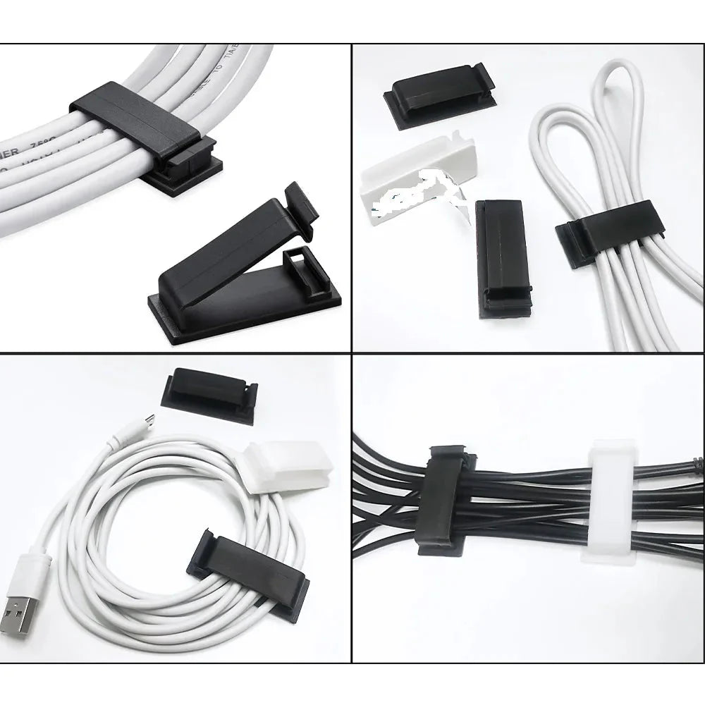 146-Piece Cable Organizer Set | Cord Management Kit with Adhesive Clips and Cable Sleeves