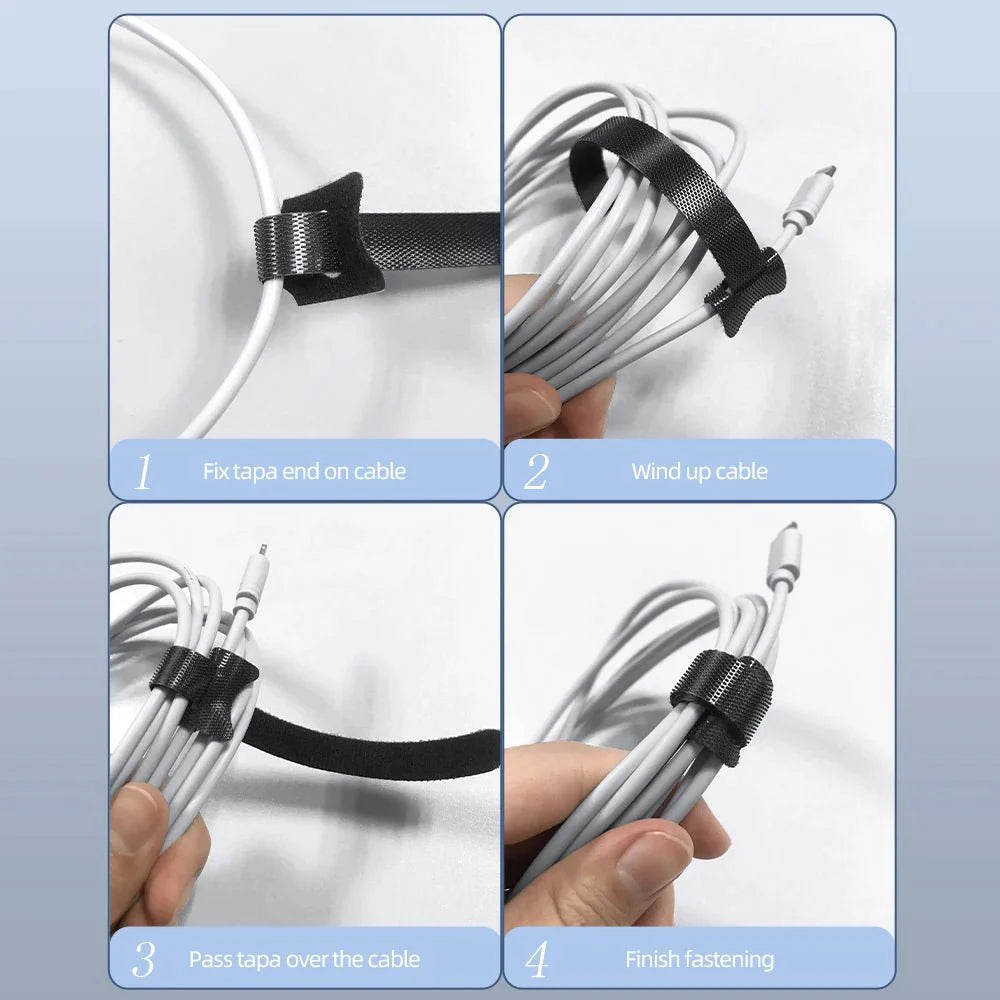 146-Piece Cable Organizer Set | Cord Management Kit with Adhesive Clips and Cable Sleeves