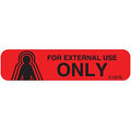 Pharmex Warning Label 1-11g English'for External Use Only' 1000's