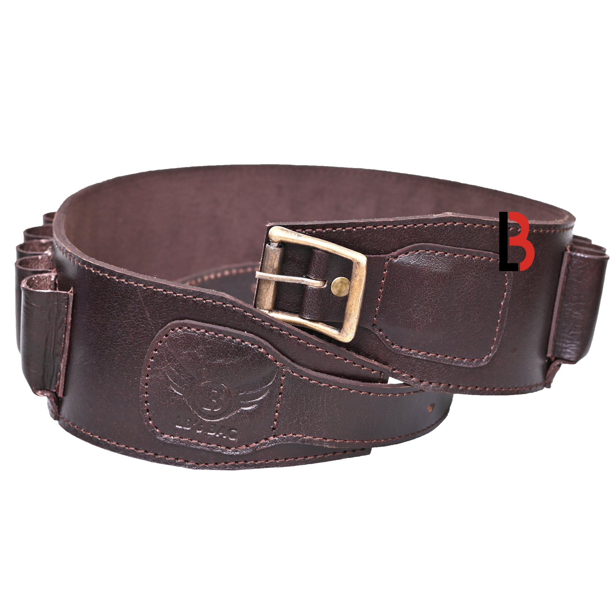 Cowhide Leather Shotshell Bandolier Belt 20-Shell Ammunition Carrier | Hunting Shell Holder
