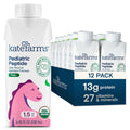 Kate farms Pediatric Peptide 1.5 Sole-Source Nutrition Formula, Plain And Vanilla Flavors, Organic Enzymatically Hydrolyzed Plant-Based Protein Drink, Meal Replacement For Oral & Tube Feeding, 8.45 FL Oz, Pack Of 12 Or