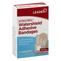 Leader™ Antibacterial Watershield Adhesive Bandages – Assorted Sizes (30 Count)