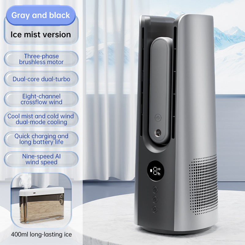 2025 NEW Portable Tower Fan – 6 Speeds, Mist Bladeless, for Bedroom/Living Room/Office