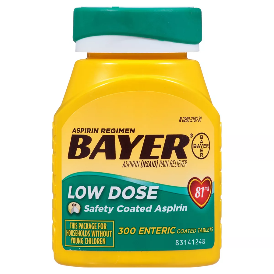 Bayer Aspirin 81Mg Enteric Coated Tablets 300Ct