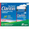 Claritin 24-Hour Non-Drowsy Allergy Relief, Loratadine 10 mg, 30 Tablets