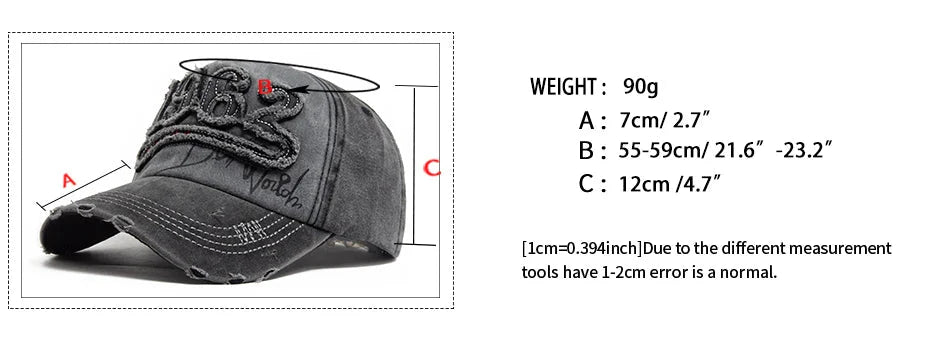 1962 Embroidery Vintage Washed Cotton Baseball Cap | Unisex Adjustable Snapback Hat