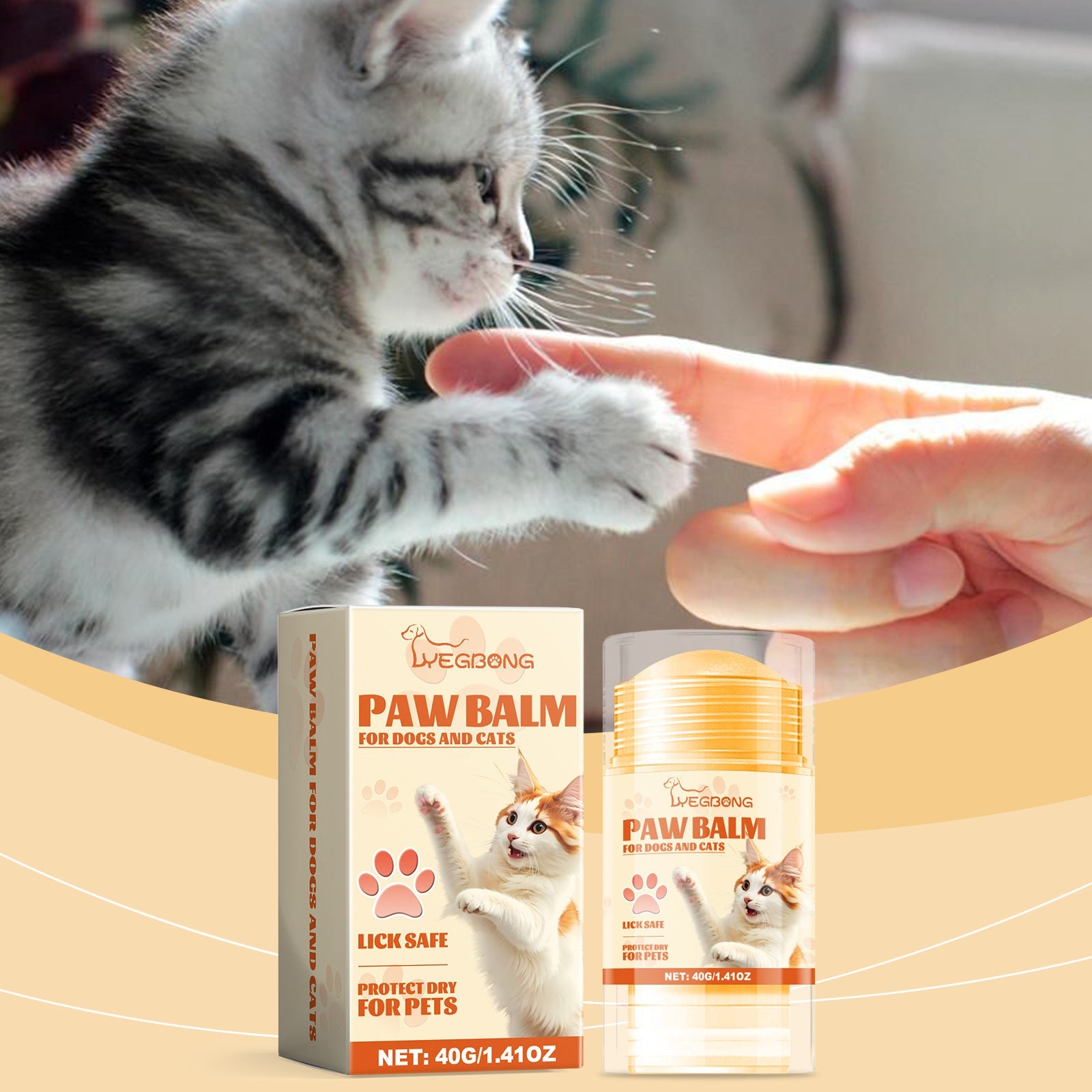 Pet Paw Care Stick for Moisturizing and Softening Paws to Prevent Dryness and Cracking