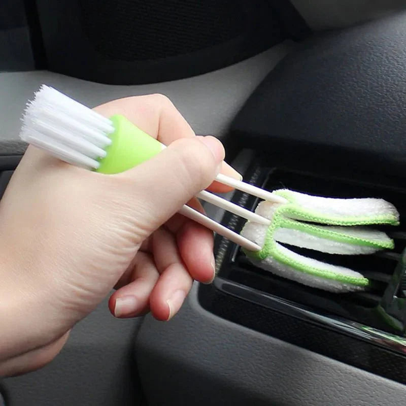 2-in-1 Car Air-Conditioner Outlet Cleaning Brush | Multi-Purpose Dust and Grille Cleaner