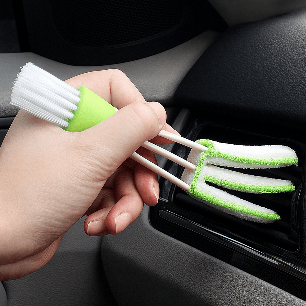 2-in-1 Car Air-Conditioner Outlet Cleaning Brush | Multi-Purpose Dust and Grille Cleaner