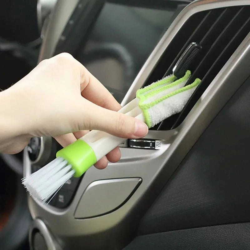 2-in-1 Car Air-Conditioner Outlet Cleaning Brush | Multi-Purpose Dust and Grille Cleaner