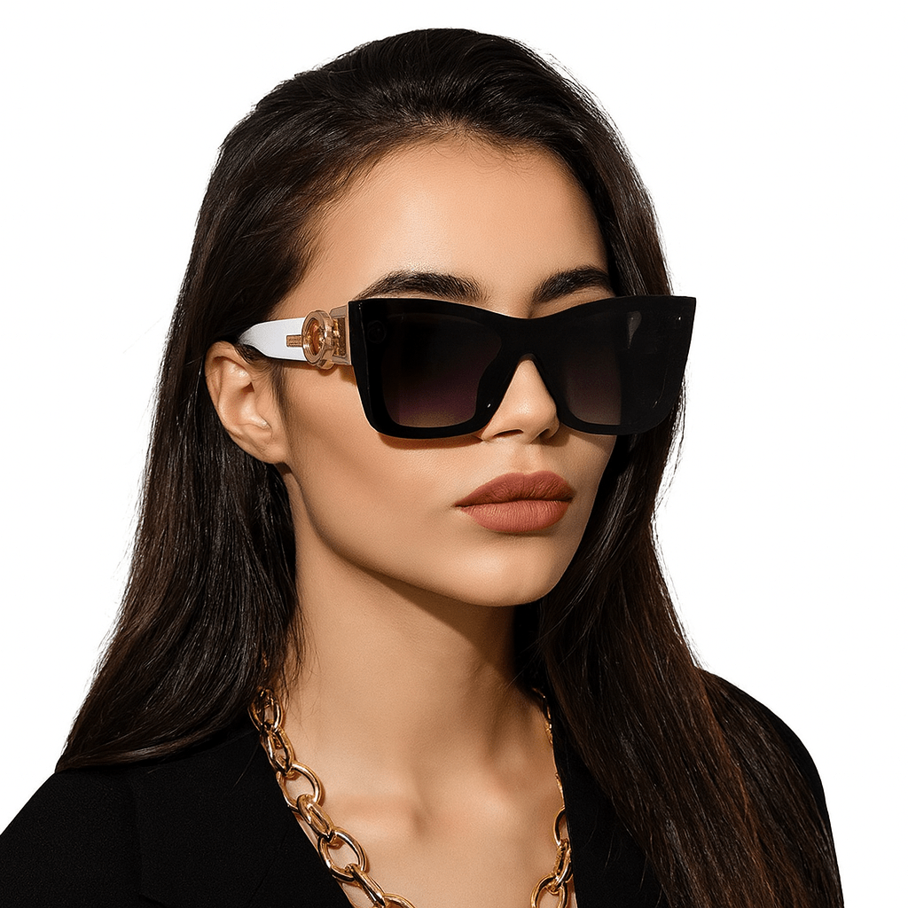 Oversized Cat Eye Sunglasses | Gradient Mirror UV400 Protection