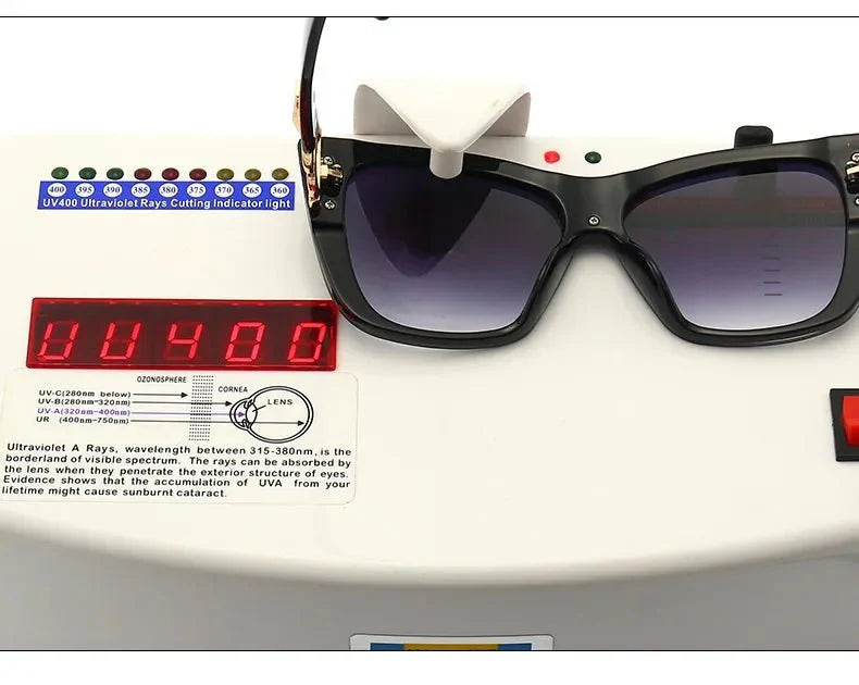 Oversized Cat Eye Sunglasses | Gradient Mirror UV400 Protection