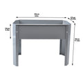 Elevated garden bed, metal elevated outdoor flowerpot box, suitable for backyard and terrace, large flowerpot Grey + Steel