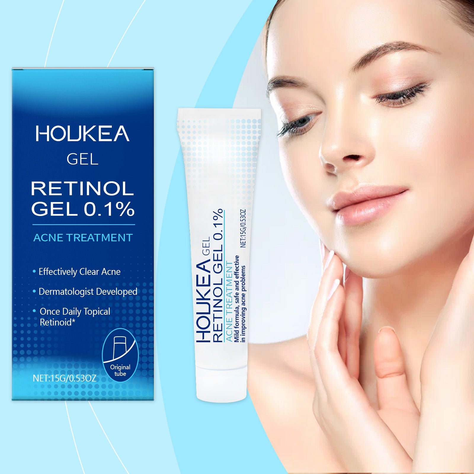 Retinol Gel Gently Cleanses Face Acne Care And Improves Skin Gel