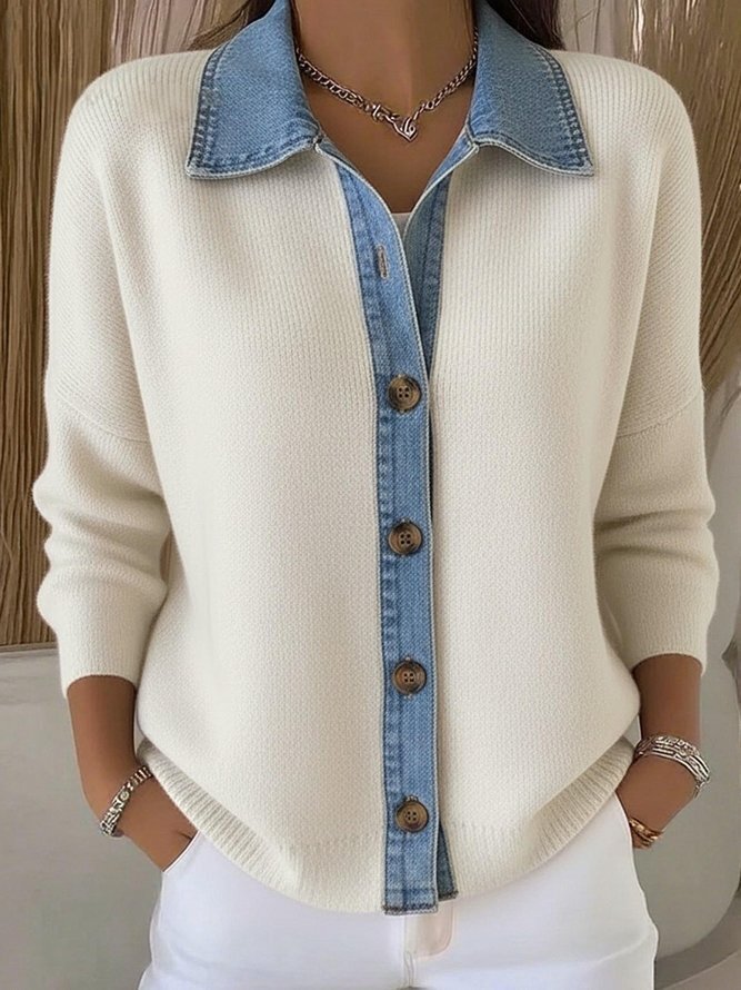 Womens Loose-fit Long-sleeve Printed Blouse