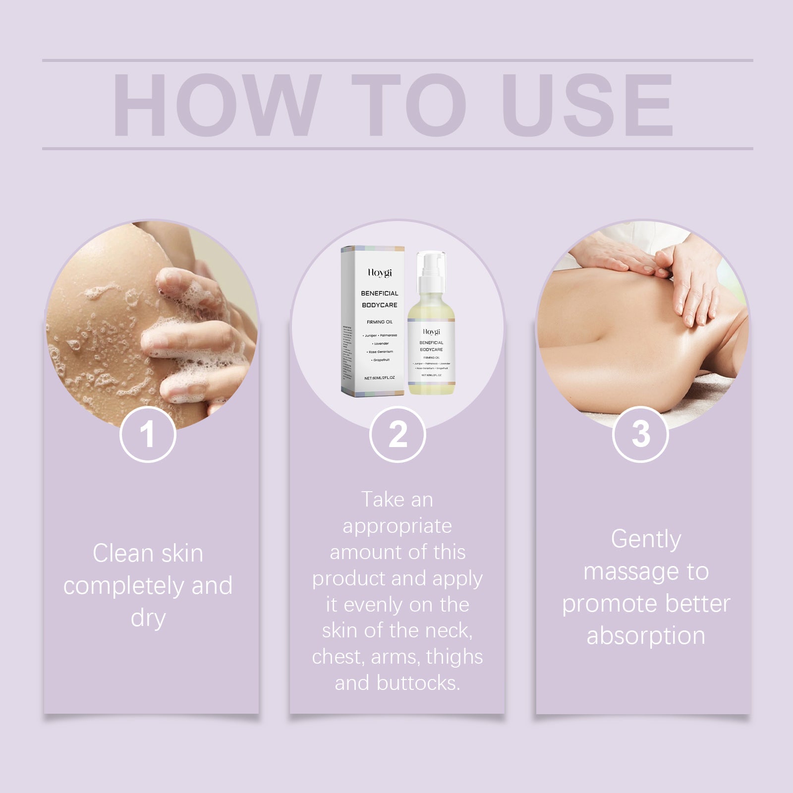 Body Care Oil, Gentle Moisturizing, Firming And Improving Skin Elasticity Body Massage Care Essential Oil
