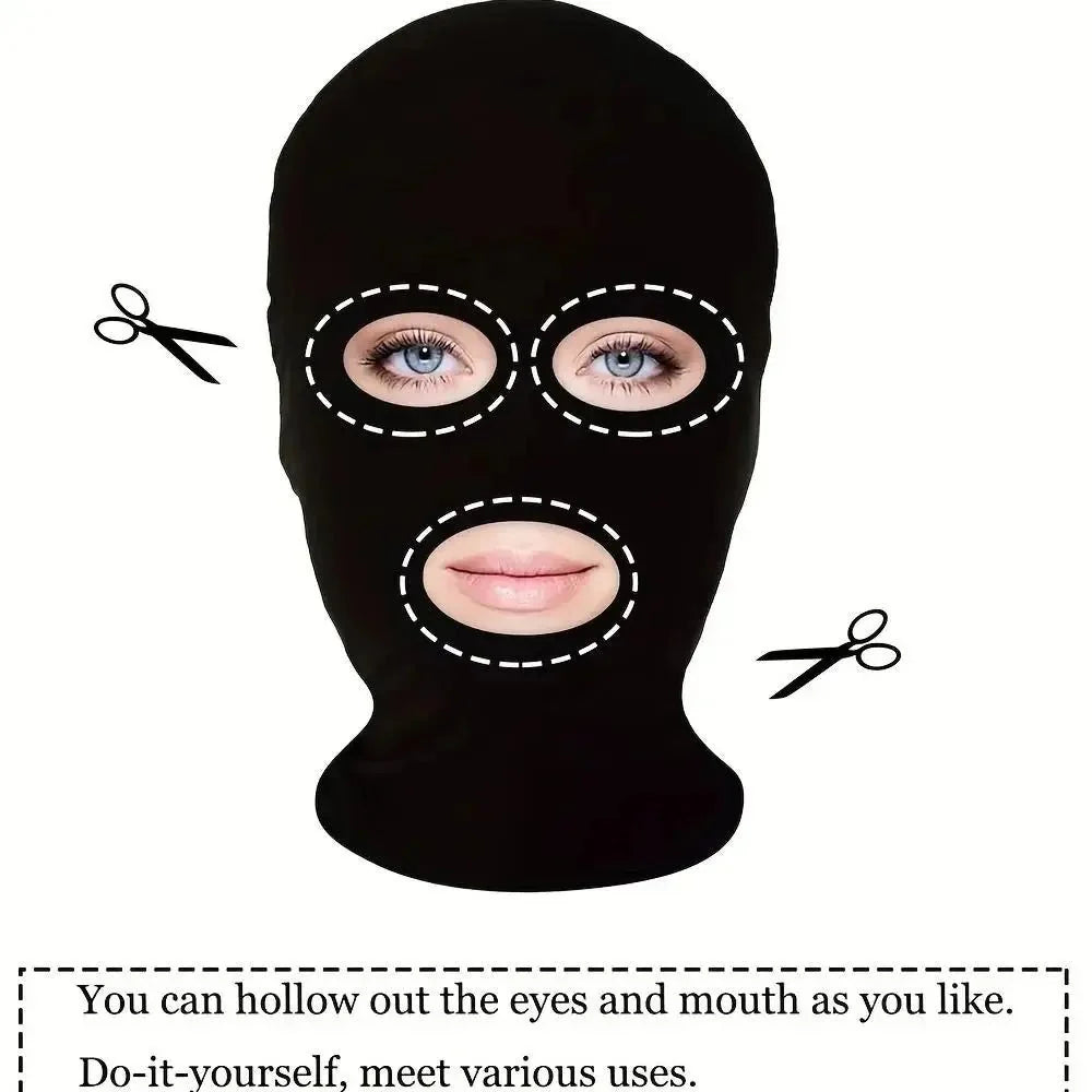 2pcs Black Cosplay Full Mask – Breathable Thin Hood