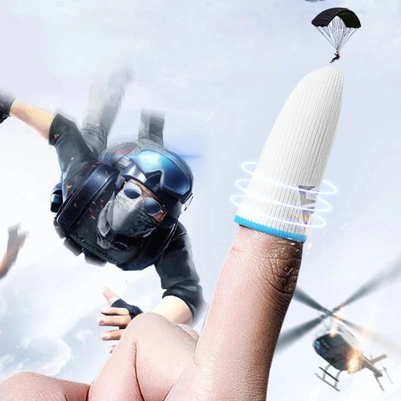 Breathable Gaming Finger Sleeves 2-Pack | Anti-Sweat Thumb Covers for Mobile Games
