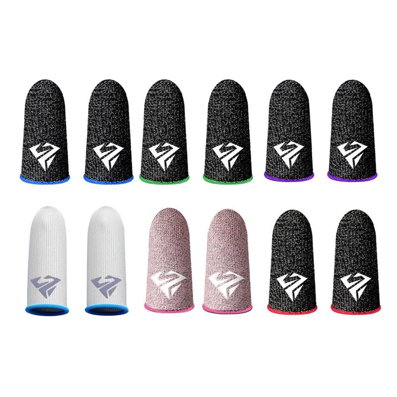 Breathable Gaming Finger Sleeves 2-Pack | Anti-Sweat Thumb Covers for Mobile Games