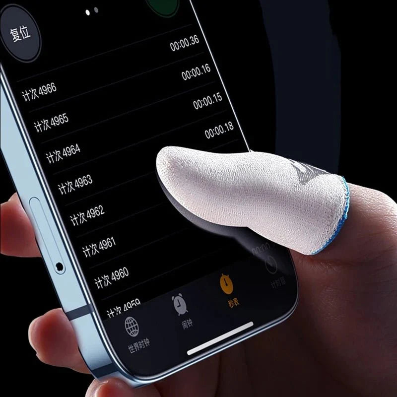 Breathable Gaming Finger Sleeves 2-Pack | Anti-Sweat Thumb Covers for Mobile Games
