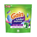 Gain Flings! + Odor Defense Laundry Detergent Pacs Super Fresh Blast (16 Count)
