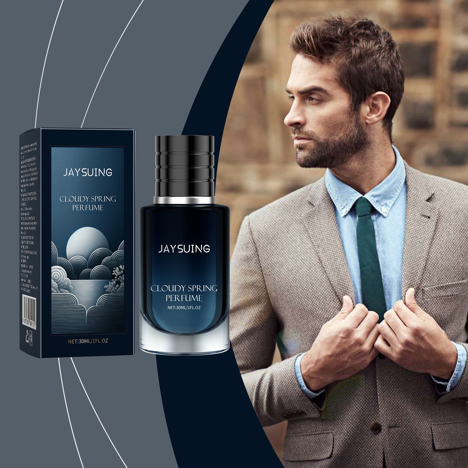 Cloudy Spring Perfume, Natural Fresh Understated Light Fragrance Lasting Fragrance For Men