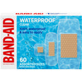 Band-Aid  Waterproof  Clear Adhesive Assorted Sizes 60Ct