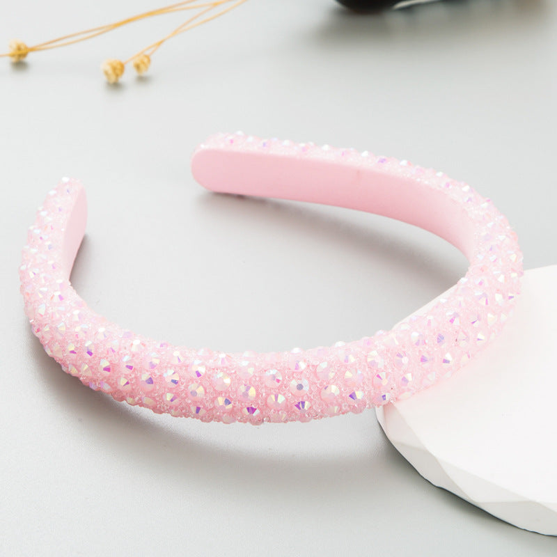 Colorful Rhinestone Full Drill Hoop Trendy Online Red The Same Super Flash Headdress