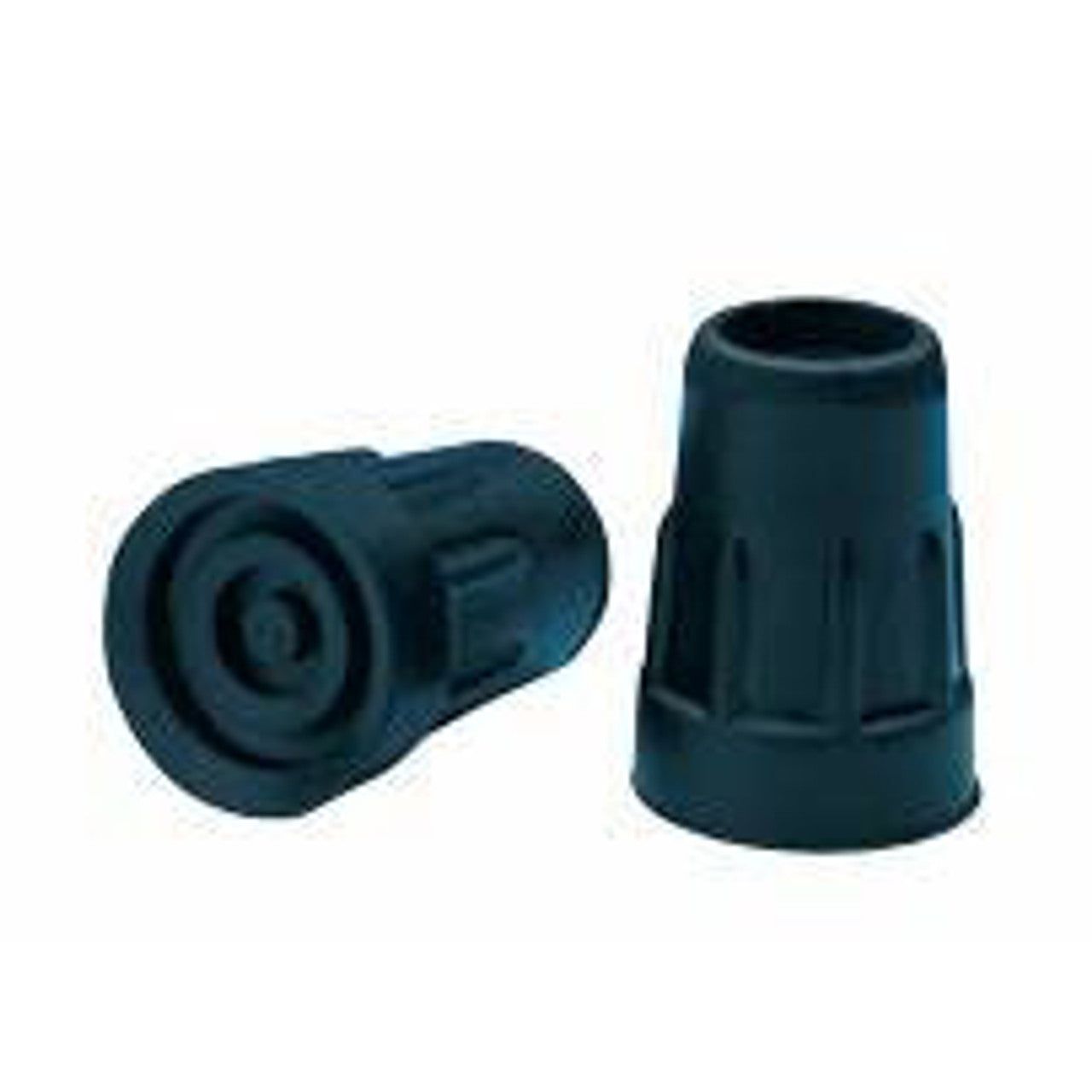 Carex 5/8-Inch Rubber Cane Tips, Black, 1 Pair – Slip-Resistant Replacement Tips for Small Canes