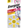 Energizer Hearing Aid Batteries, Size 10, Yellow Tab, 6-Pk