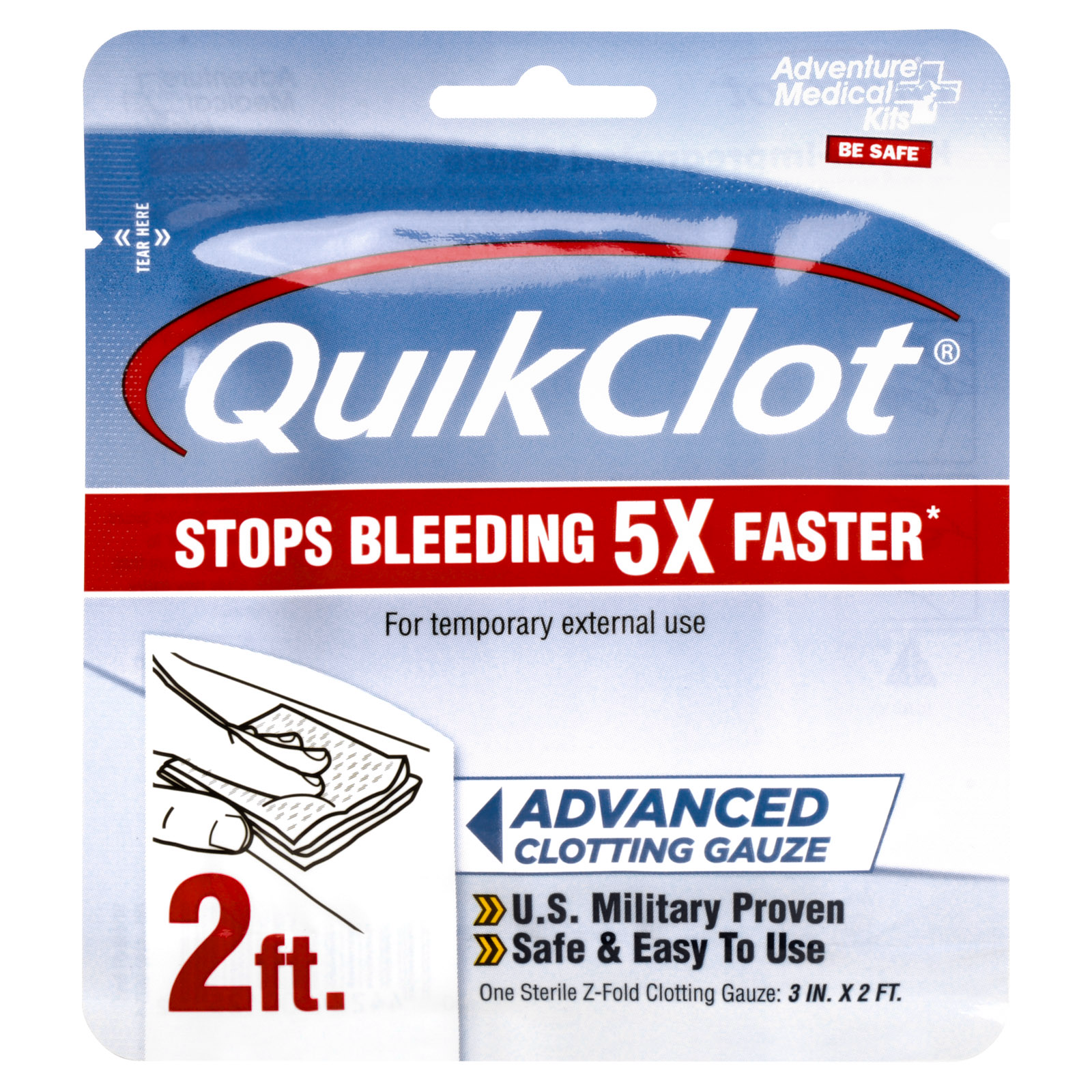 Adventure Medical Kits QuikClot Advanced Clotting Gauze - 3 X 24 In
