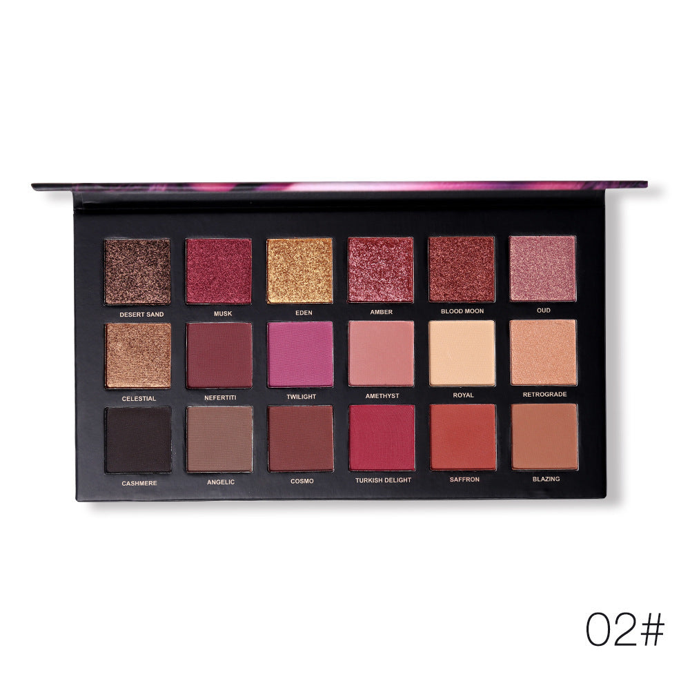 Ucanbe New 18 color rose gold eye shadow plate huda desert plate mashed potatoes Mermaid Ji Jin eye shadow makeup