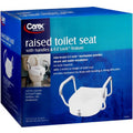 Carex E-Z Lock Raised Toilet Seat With Non-Adjustable Handles